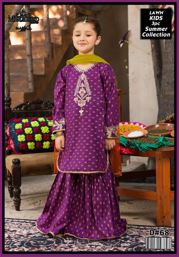 Un-Stiched Maira Kids Lawn 3PC Suit 2