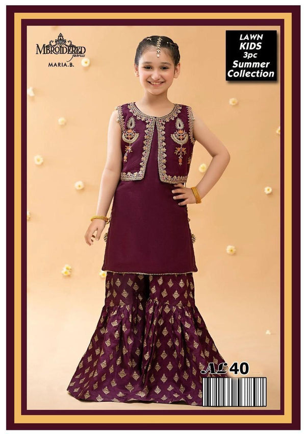 Un-Stiched Maira Kids Lawn 3PC Suit 17