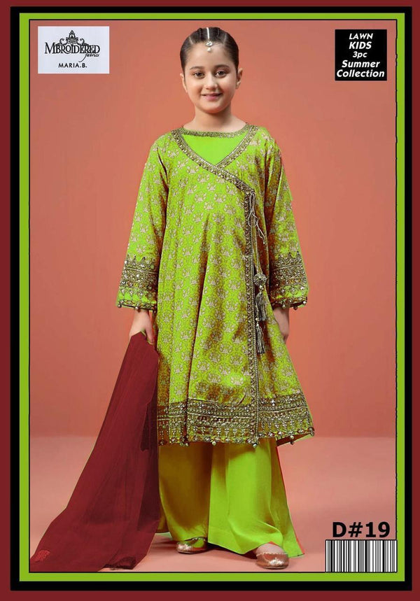 Un-Stiched Maira Kids Lawn 3PC Suit 5