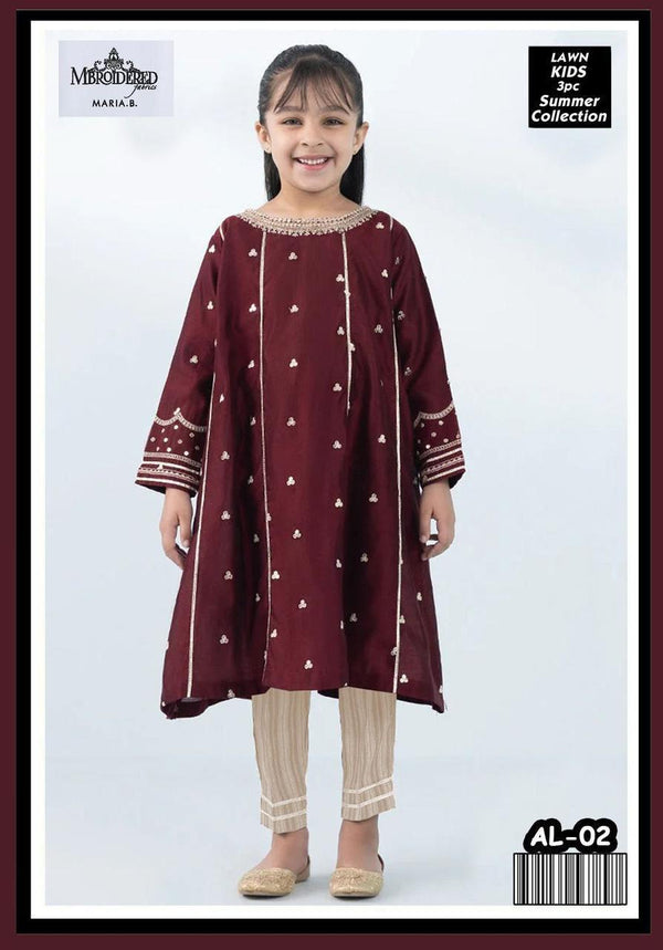 Un-Stiched Maira Kids Lawn 3PC Suit 35