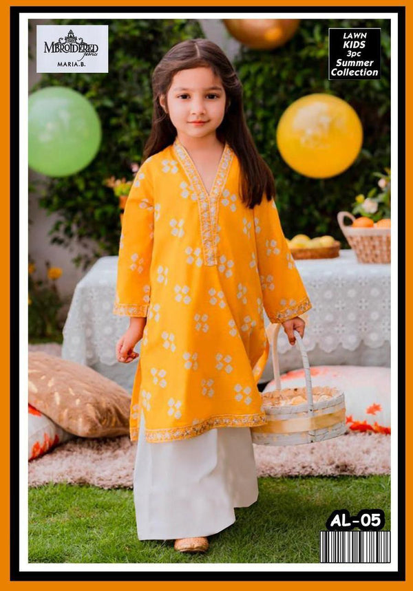 Un-Stiched Maira Kids Lawn 3PC Suit 7
