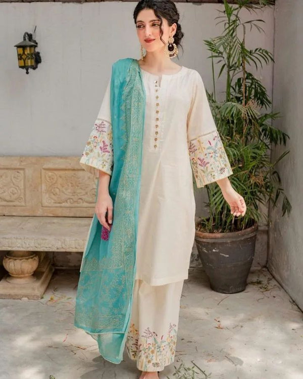 URGE Summer 3PC Lawn Suit Design 4