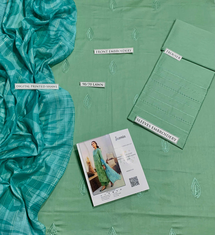 URGE Summer 3PC Lawn Suit Design 5
