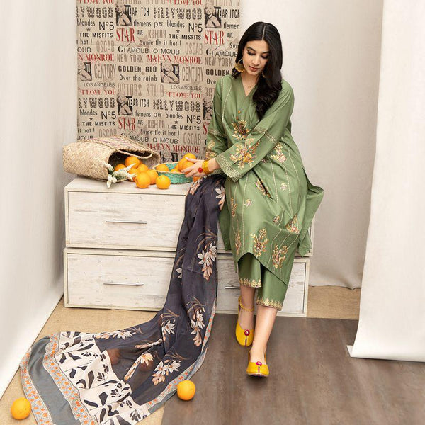 URGE Summer 3PC Lawn Suit Design 6