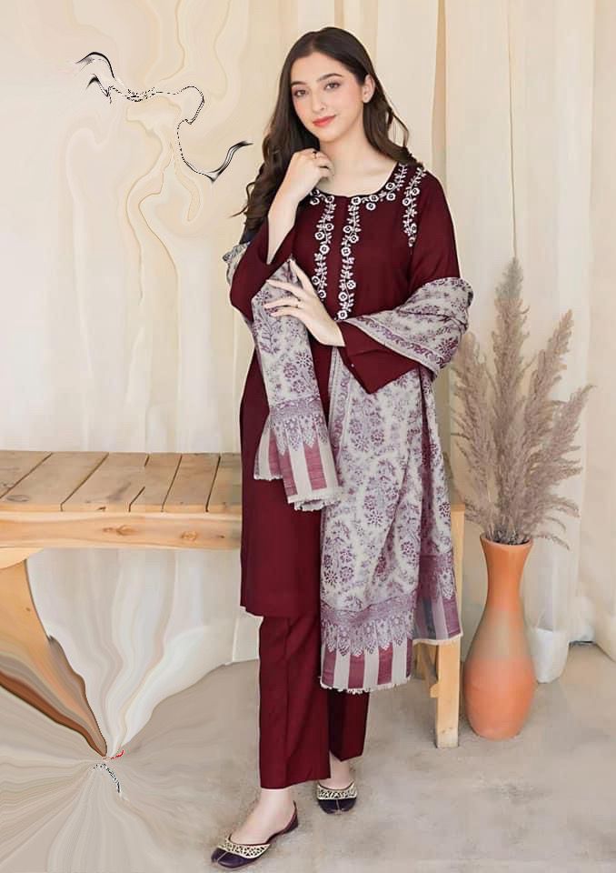 URGE Summer 3PC Lawn Suit Design 7