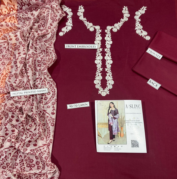 URGE Summer 3PC Lawn Suit Design 7