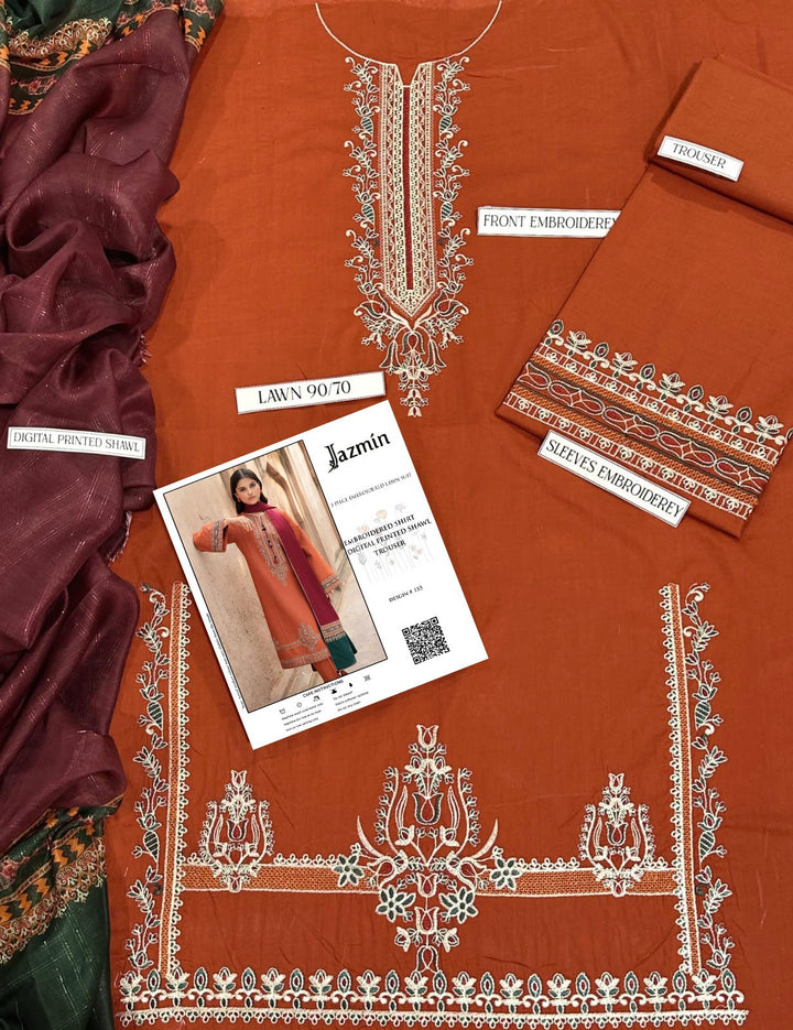 URGE Summer 3PC Lawn Suit Design 11