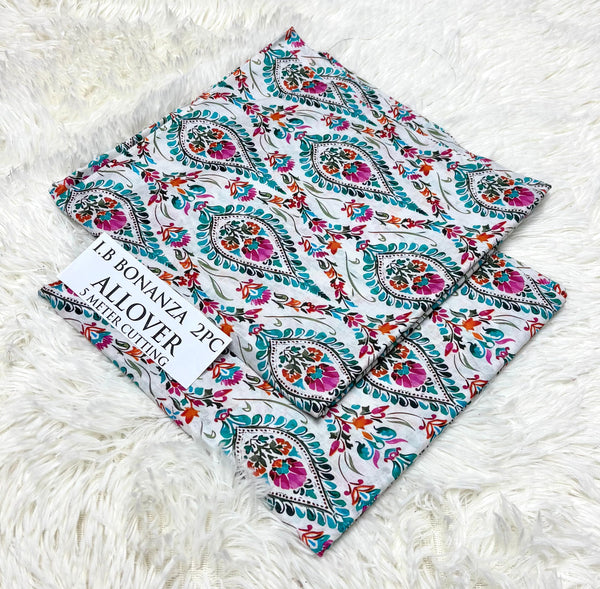 IB BONANZA Lawn 2PC Allover - Design 10 | 2025 Summer Collection