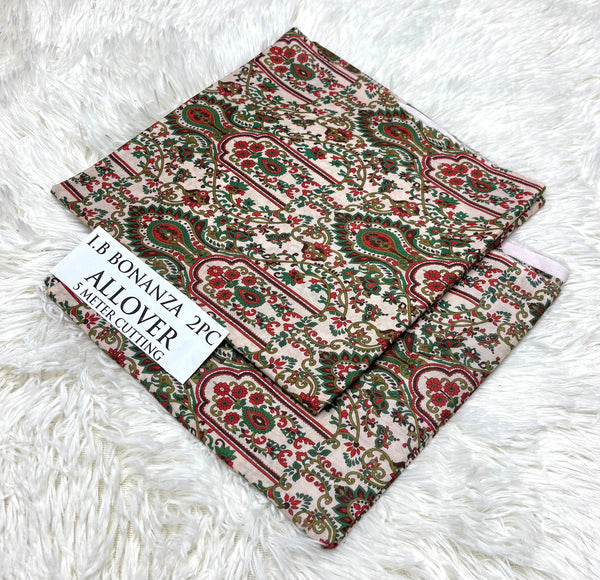 IB BONANZA Lawn 2PC Allover - Design 1 | 2025 Summer Collection
