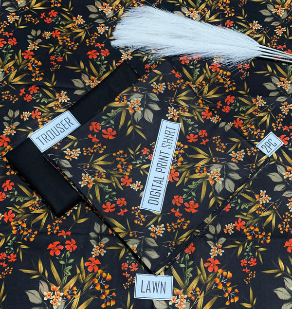 BONANZA Lawn 2PC Printed Suit - Design 36