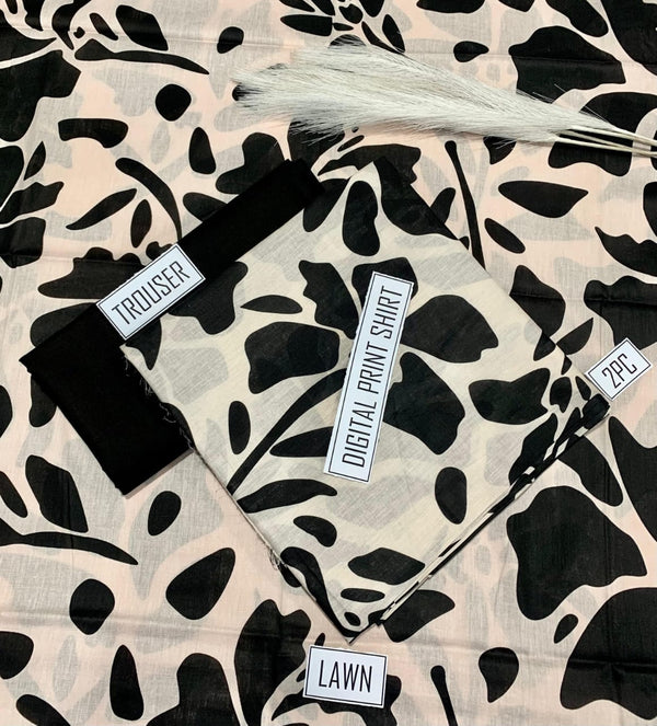 BONANZA Lawn 2PC Printed Suit - Design 172