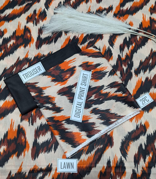 BONANZA Lawn 2PC Printed Suit - Design 158