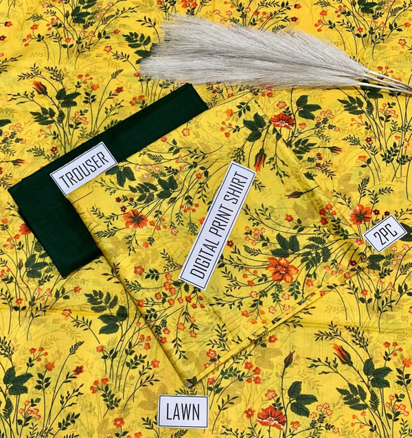 BONANZA Lawn 2PC Printed Suit - Design 92
