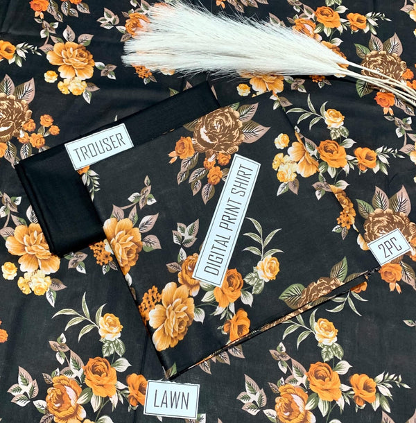 BONANZA Lawn 2PC Printed Suit - Design 110
