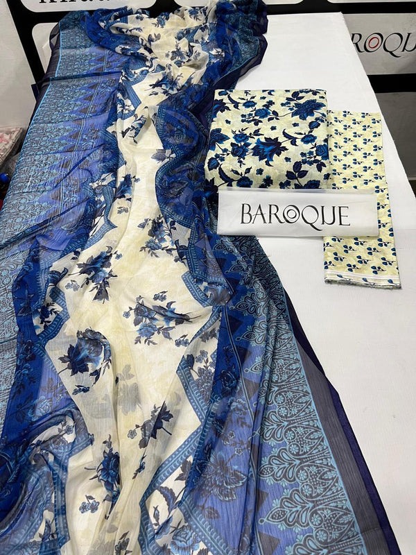 BAROQUE Summer Collection 2025 - 3PC Suit Design 19 by Maria B
