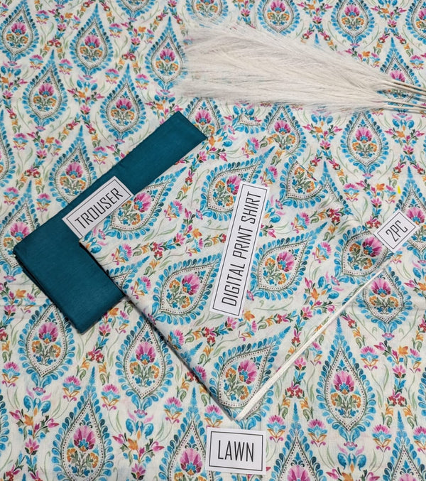 BONANZA 2PC Lawn Suit - Design 9