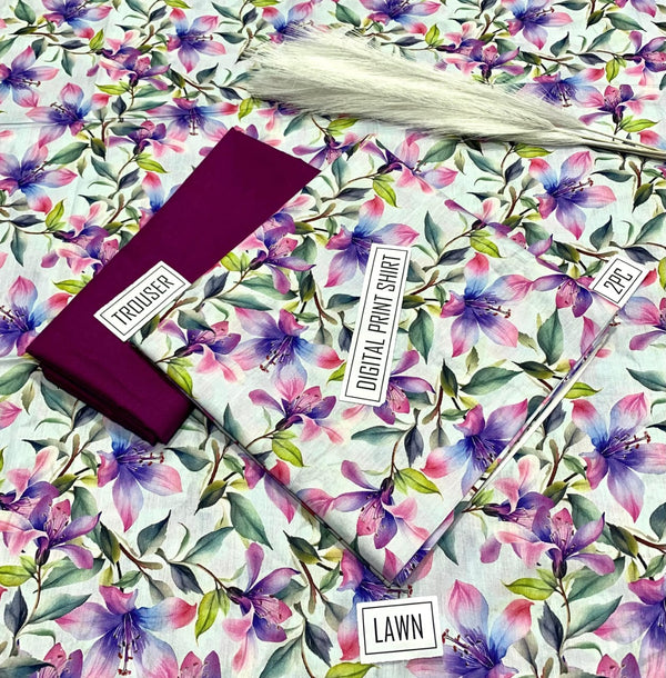 BONANZA 2PC Lawn Suit - Design 6