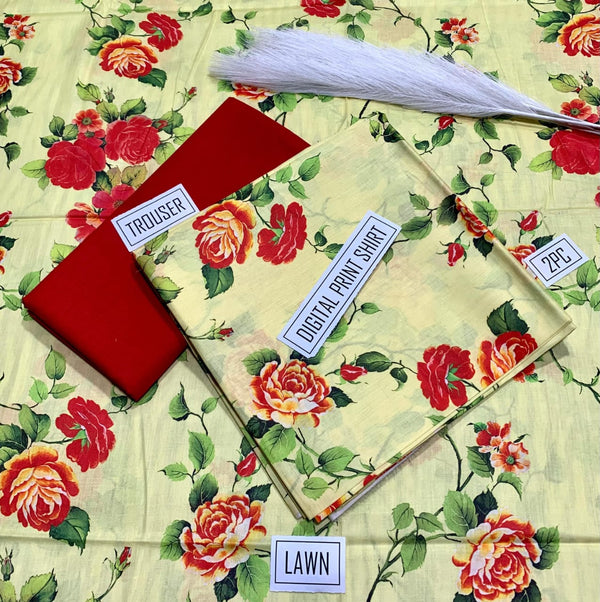 BONANZA 2PC Lawn Suit - Design 13