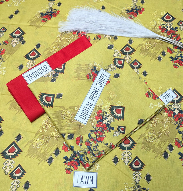 BONANZA 2PC Lawn Suit - Design 4