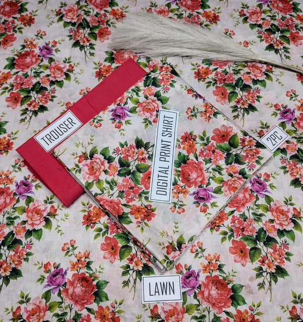 BONANZA 2PC Lawn Suit - Design 54