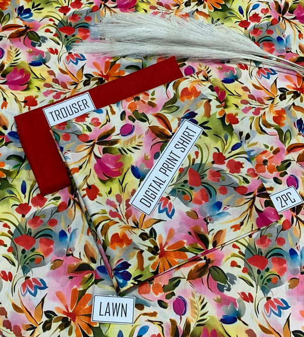 BONANZA 2PC Lawn Suit - Design 22