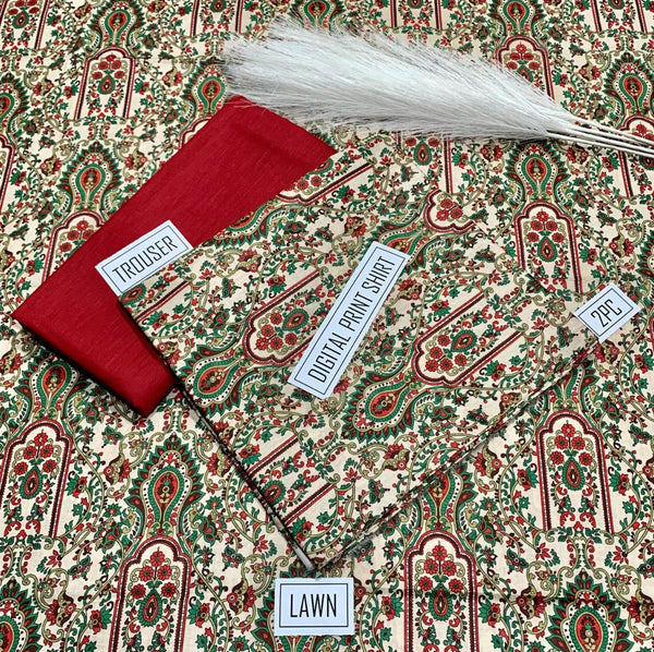 BONANZA 2PC Lawn Suit - Design 46