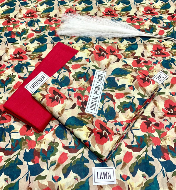 BONANZA 2PC Lawn Suit - Design 98