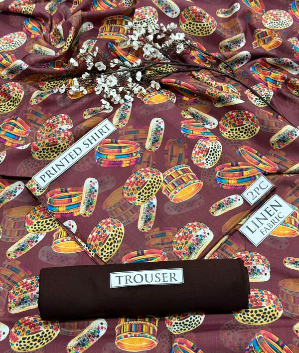 BONANZA Linen Printed 2PC Collection 2025 - Design 39