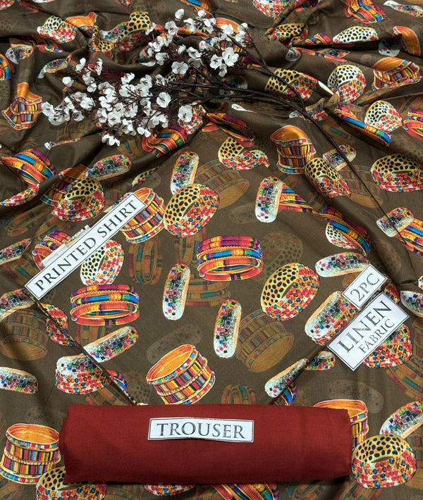 BONANZA Linen Printed 2PC Collection 2025 - Design 65