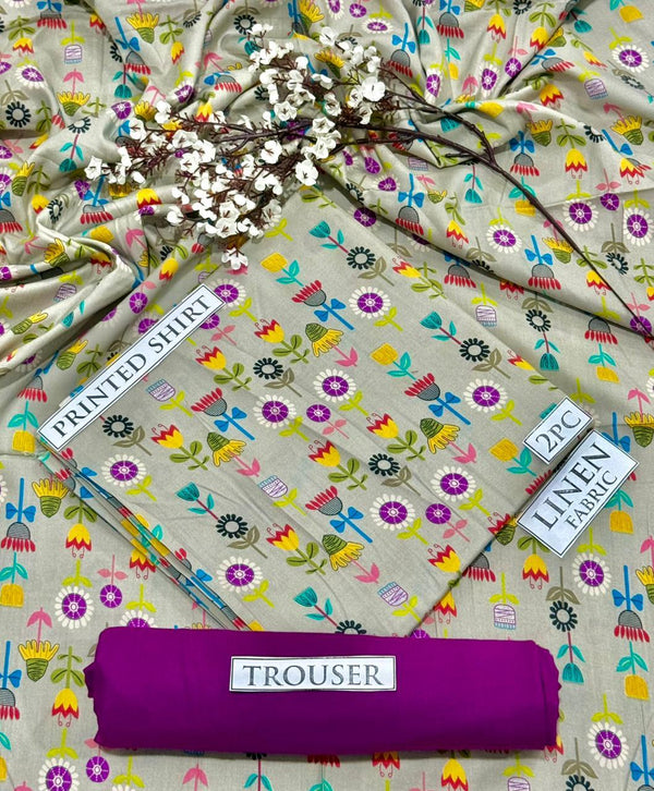BONANZA Linen Printed 2PC Collection 2025 - Design 22