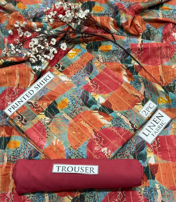 BONANZA Linen Printed 2PC Collection 2025 - Design 15