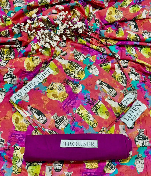 BONANZA Linen Printed 2PC Collection 2025 - Design 11