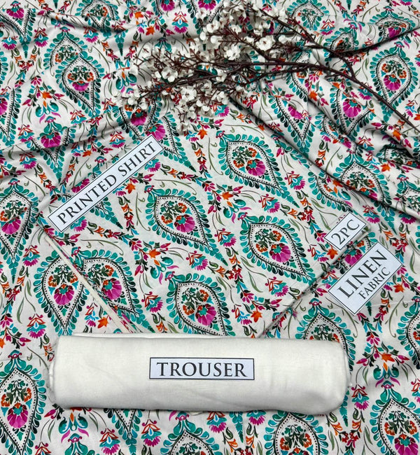 BONANZA Linen Printed 2PC Collection 2025 - Design 1