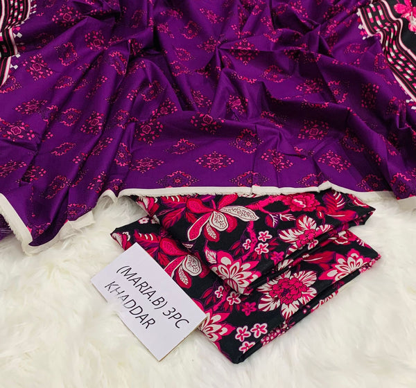 Maria.B Premium Khaddar 3PC Winter Collection 2025 – Design 12