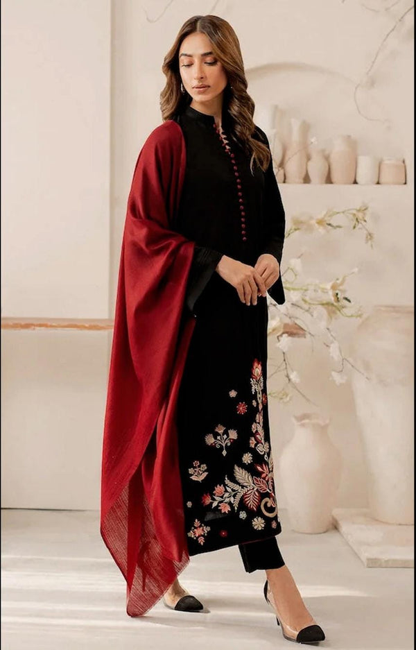 Jazmin Premium Dhanak 3PC Embroidered Winter Collection 2025 – Design 49