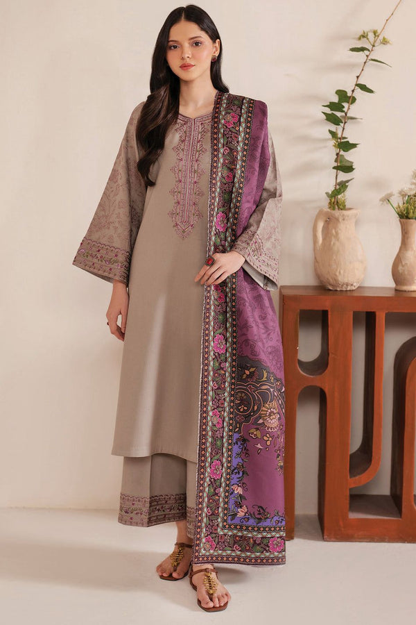 Jazmin Premium Dhanak 3PC Embroidered Winter Collection 2025 – Design 36