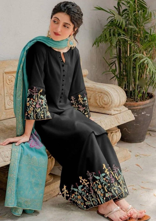 Jazmin Premium Dhanak 3PC Embroidered Winter Collection 2025 – Design 14