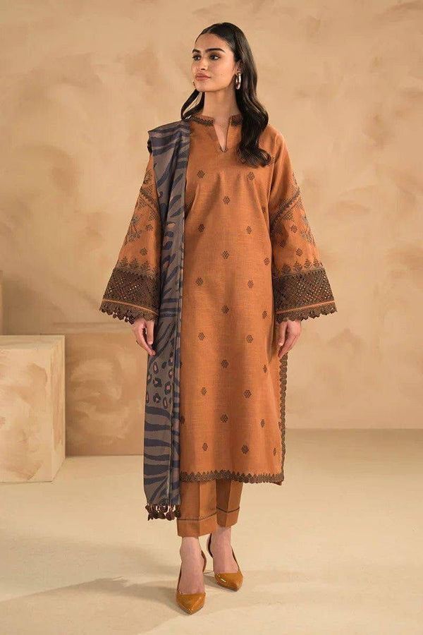 Jazmin Premium Dhanak 3PC Embroidered Winter Collection 2025 – Design 25