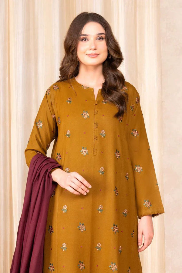 Jazmin Premium Dhanak 3PC Embroidered Winter Collection 2025 – Design 26