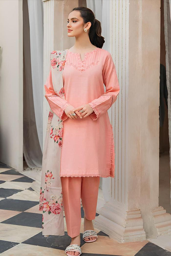 Jazmin Premium Dhanak 3PC Embroidered Winter Collection 2025 – Design 24