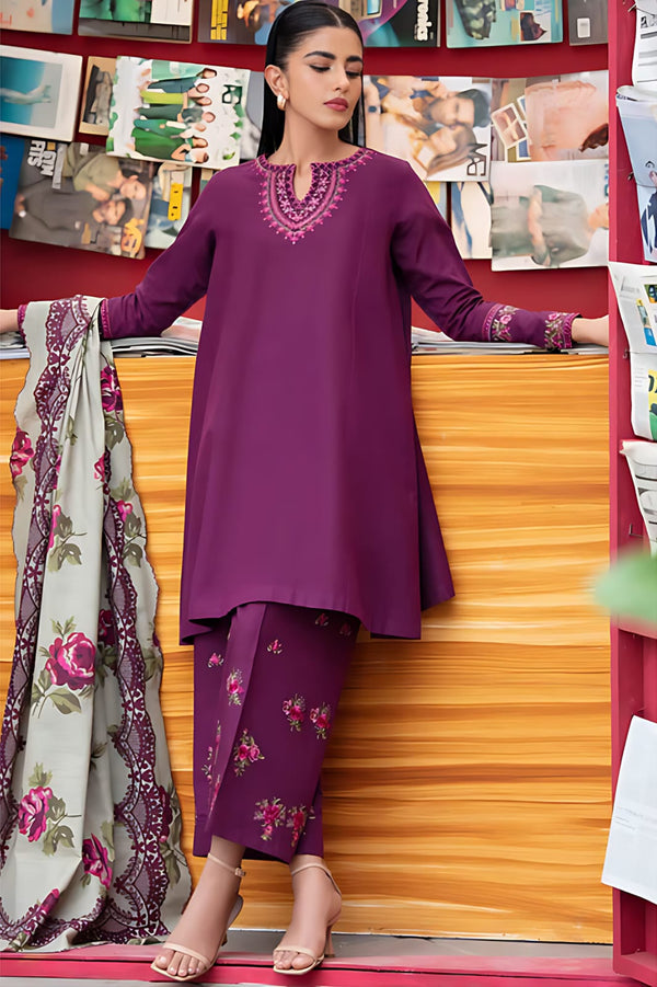 Jazmin Premium Dhanak 3PC Embroidered Winter Collection 2025 – Design 5