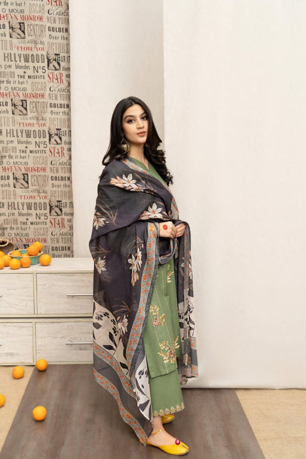Jazmin Premium Dhanak 3PC Embroidered Winter Collection 2025 – Design 11