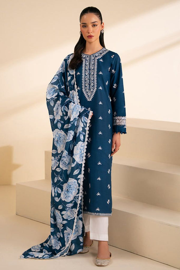 Jazmin Premium Dhanak 3PC Embroidered Winter Collection 2025 – Design 3